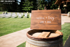 wooden ceremony sign with calligraphy