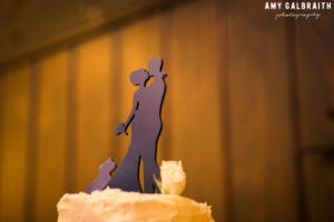 wooden silhouette cake topper