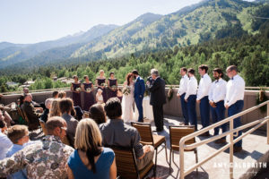 wedding ceremony in teton village