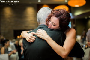 bride dancing with father at hotel terra wedding reception