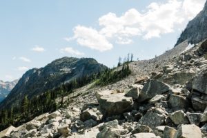 looking back towards the pass from the trail