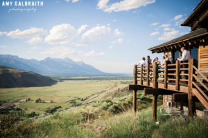 A small wedding reception at Spring Creek Ranch in Jackson Hole