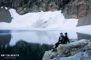 a couple enjoying the scenery at wing lake