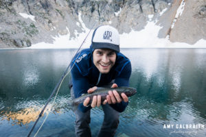 rainbow trout caught at wing lake