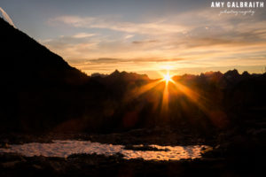 sunrise in the north cascades