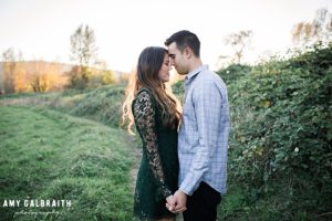 scott and lindsey having an intimate moment during snoqualmie engagement session