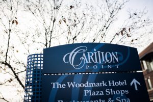entrance to carillon point in kirkland, wa