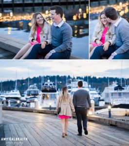 couple sitting on the dock at carillon point