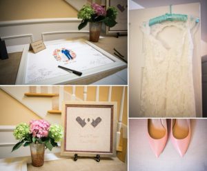 pastel pink wedding day details