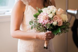 pastel and ivory bridal bouquet