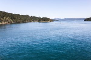 views from the ferry from orcas island to anacortes