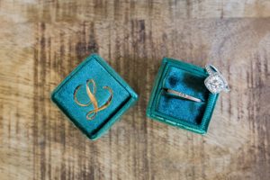ring with green mrs box