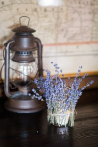 lavender vase wedding decor