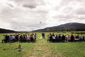 wedding ceremony at turpin meadow ranch
