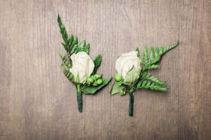 white boutonnieres