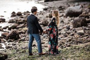 engagement photos on the beach at manchester state park