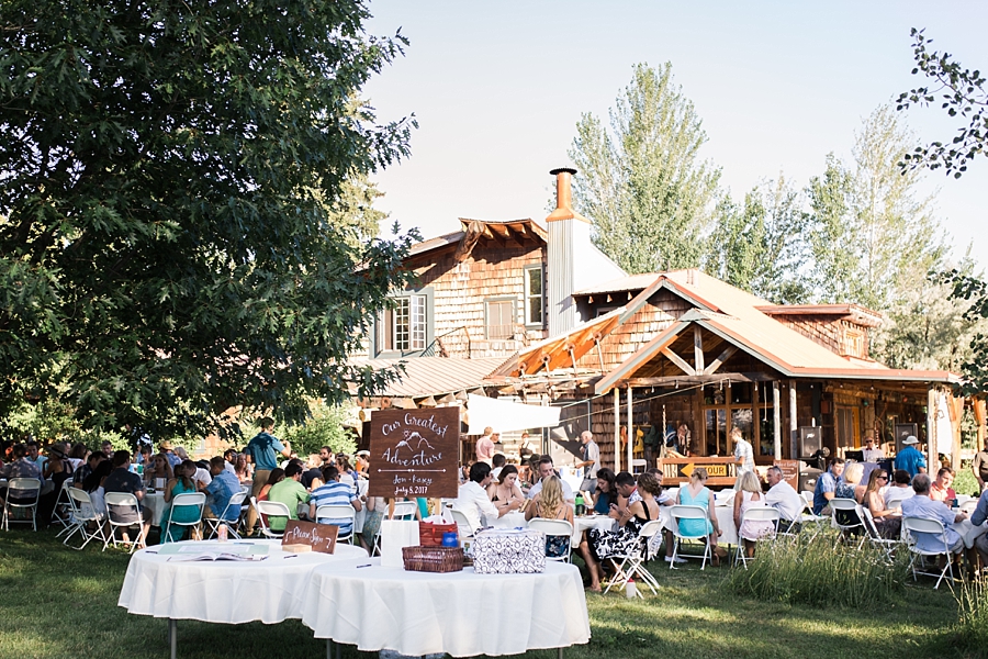 backyard wedding reception in the methow valley