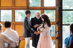 wedding ceremony at 10 degrees in seattle