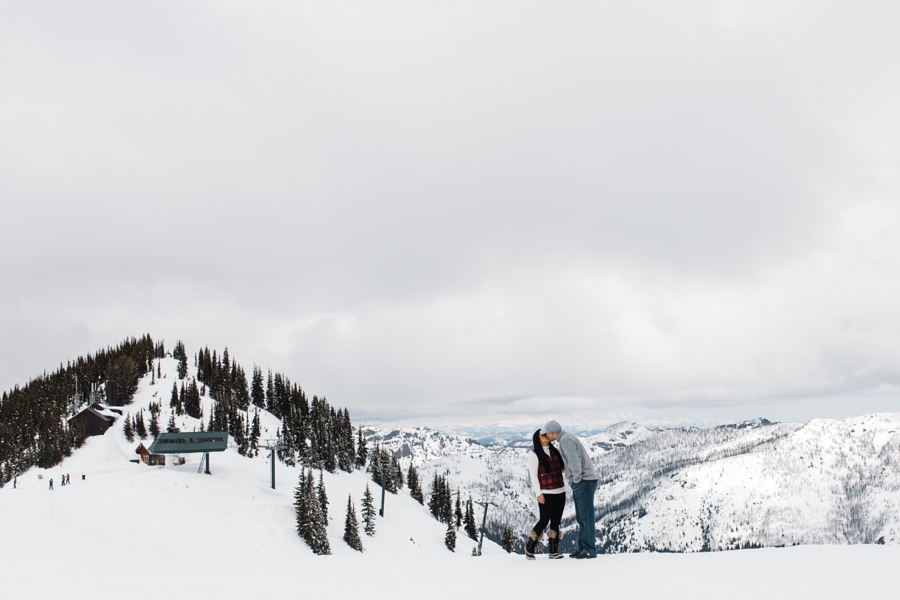 A Winter Engagement Session at Crystal Mountain photographed by Seattle Wedding Photographer Amy Galbraith