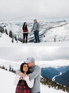 A Winter Engagement Session at Crystal Mountain photographed by Seattle Wedding Photographer Amy Galbraith