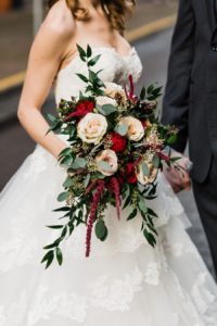 Downtown Seattle Winter Wedding at Within Sodo by Seattle Wedding Photographer Amy Galbraith - Cranberry Winter Wedding Bouquet
