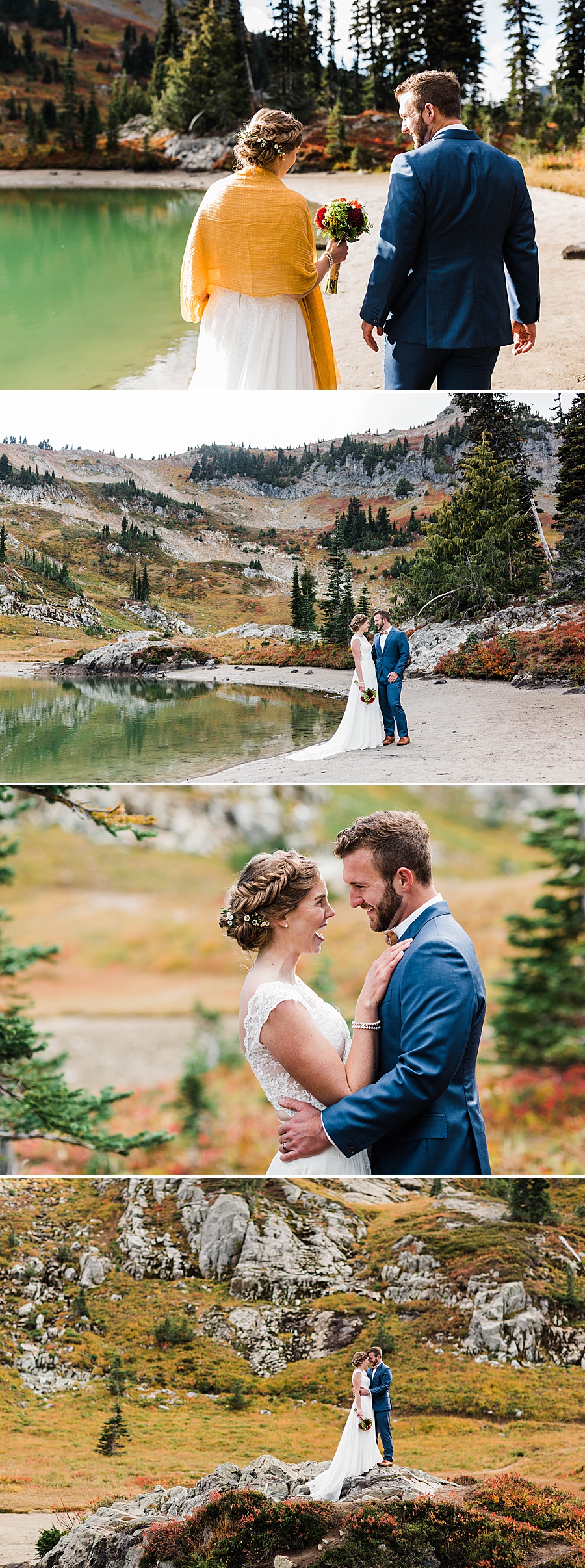 A stunning hiking elopement by adventure wedding photographer Amy Galbraith