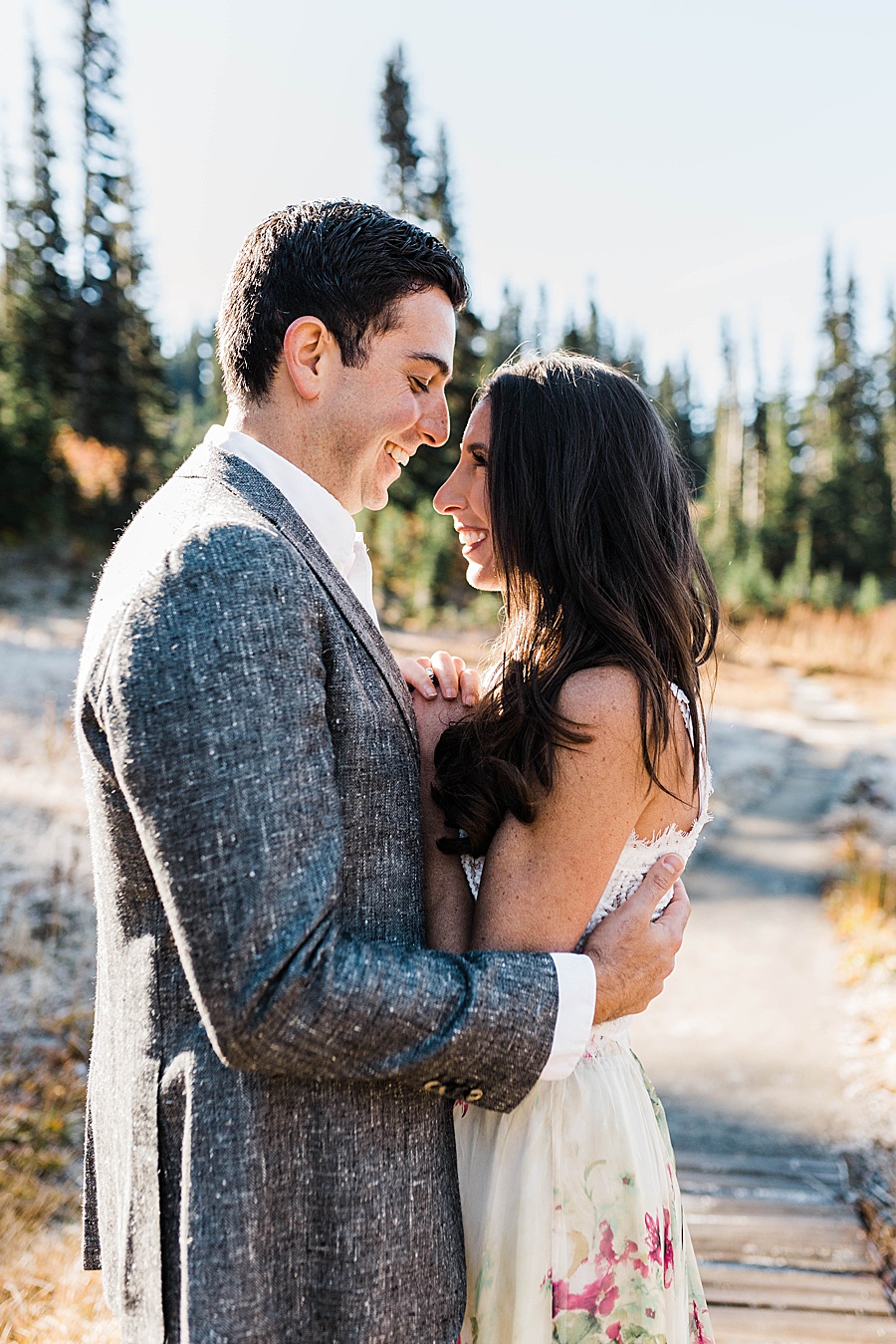 Couples Session at Mt Rainier by Adventure Wedding Photographer Amy Galbraith