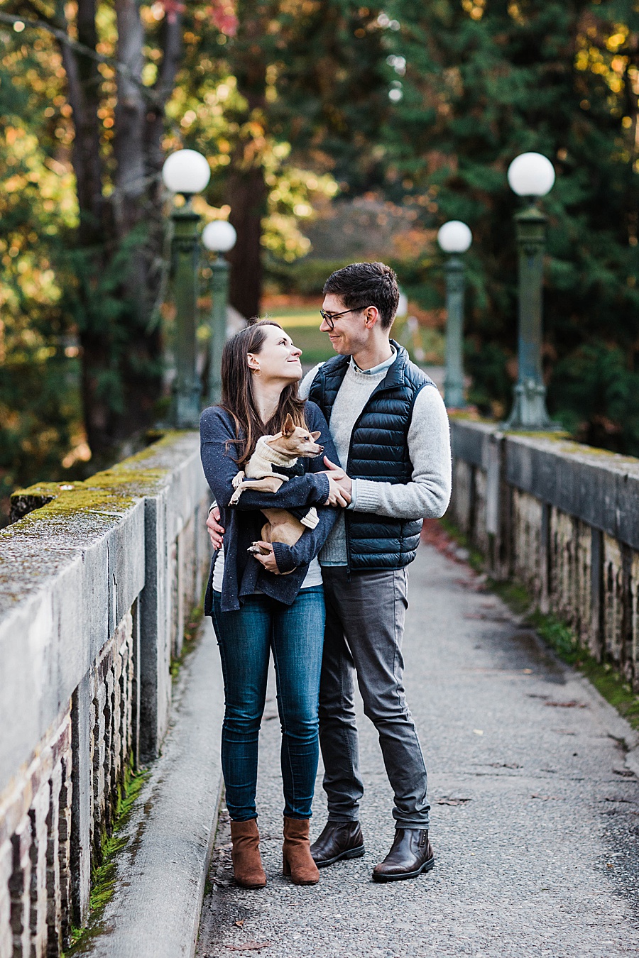 Washington Arboretum Fall Engagement Photos in Seattle by Seattle Wedding Photographer Amy Galbraith