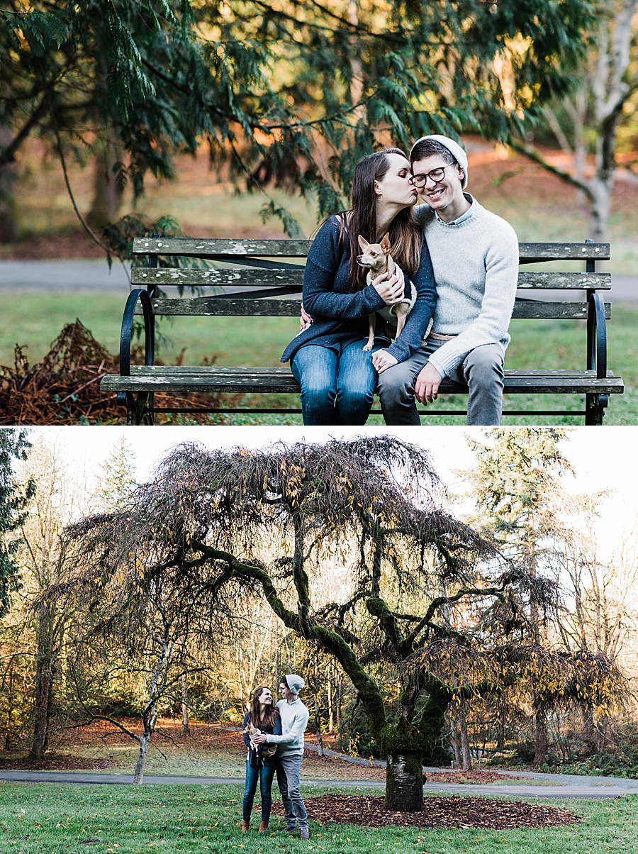 Washington Arboretum Fall Engagement Photos in Seattle by Seattle Wedding Photographer Amy Galbraith