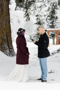 Leavenworth Winter Wedding at Pine River Ranch by Outdoor Wedding Photographer Amy Galbraith
