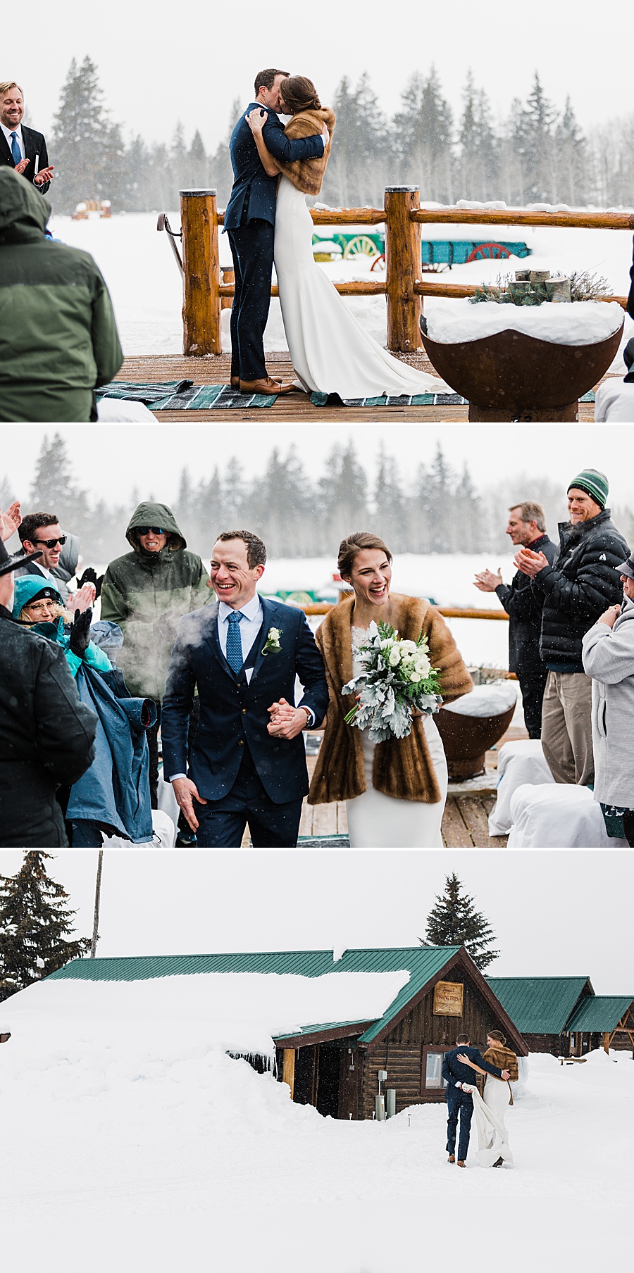 Jackson Hole Winter Wedding at Triangle X Ranch by Jackson Hole Wedding Photographer Amy Galbraith