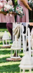 Pinecone in a lantern ceremony decor