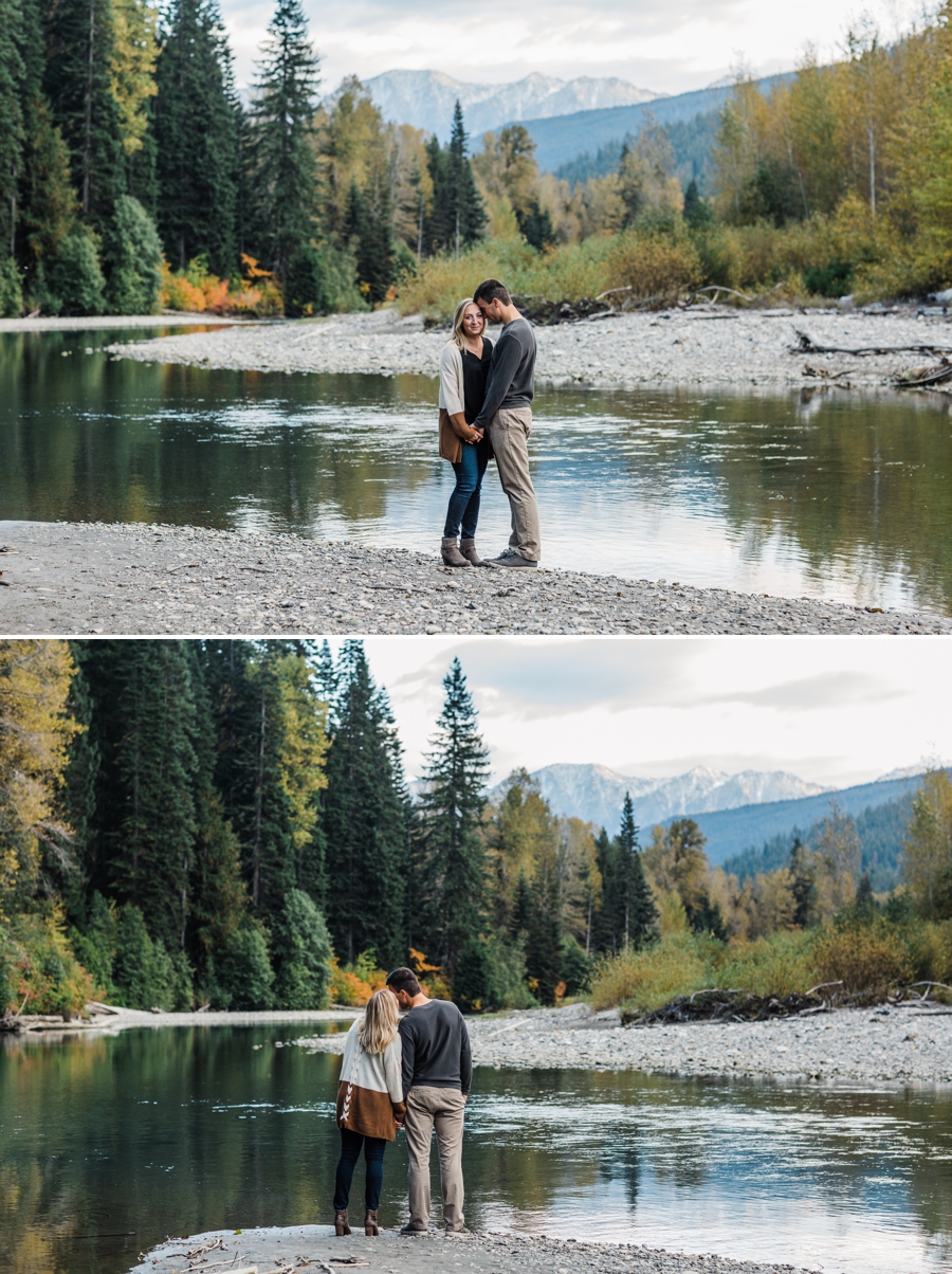 Fall engagement photos in Leavenworth captured by Seattle mountain wedding photographer Amy Galbraith