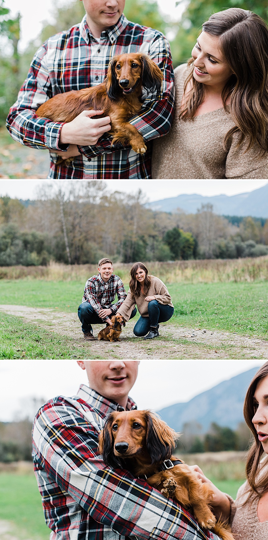 Mountain engagement session in North Bend