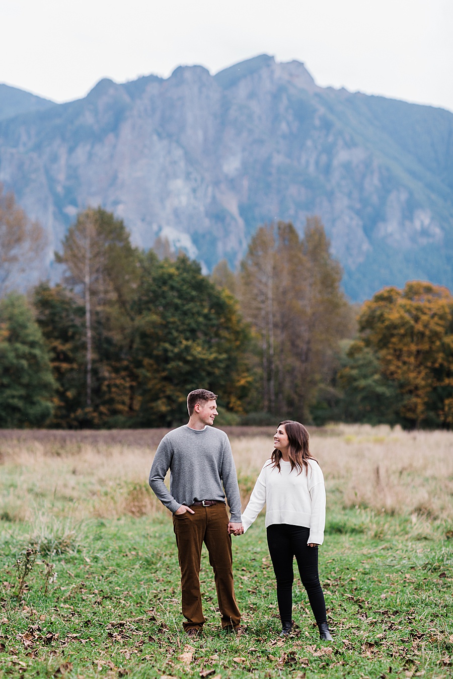 North Bend Engagement Photos with Seattle mountain wedding photographer Amy Galbraith