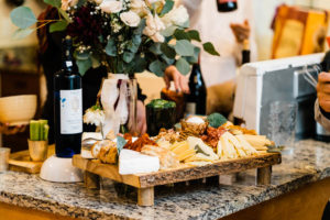 Charcuterie board for guests to enjoy after a hiking wedding