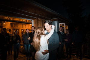 Bride and groom dancing at Olympic National Park elopement