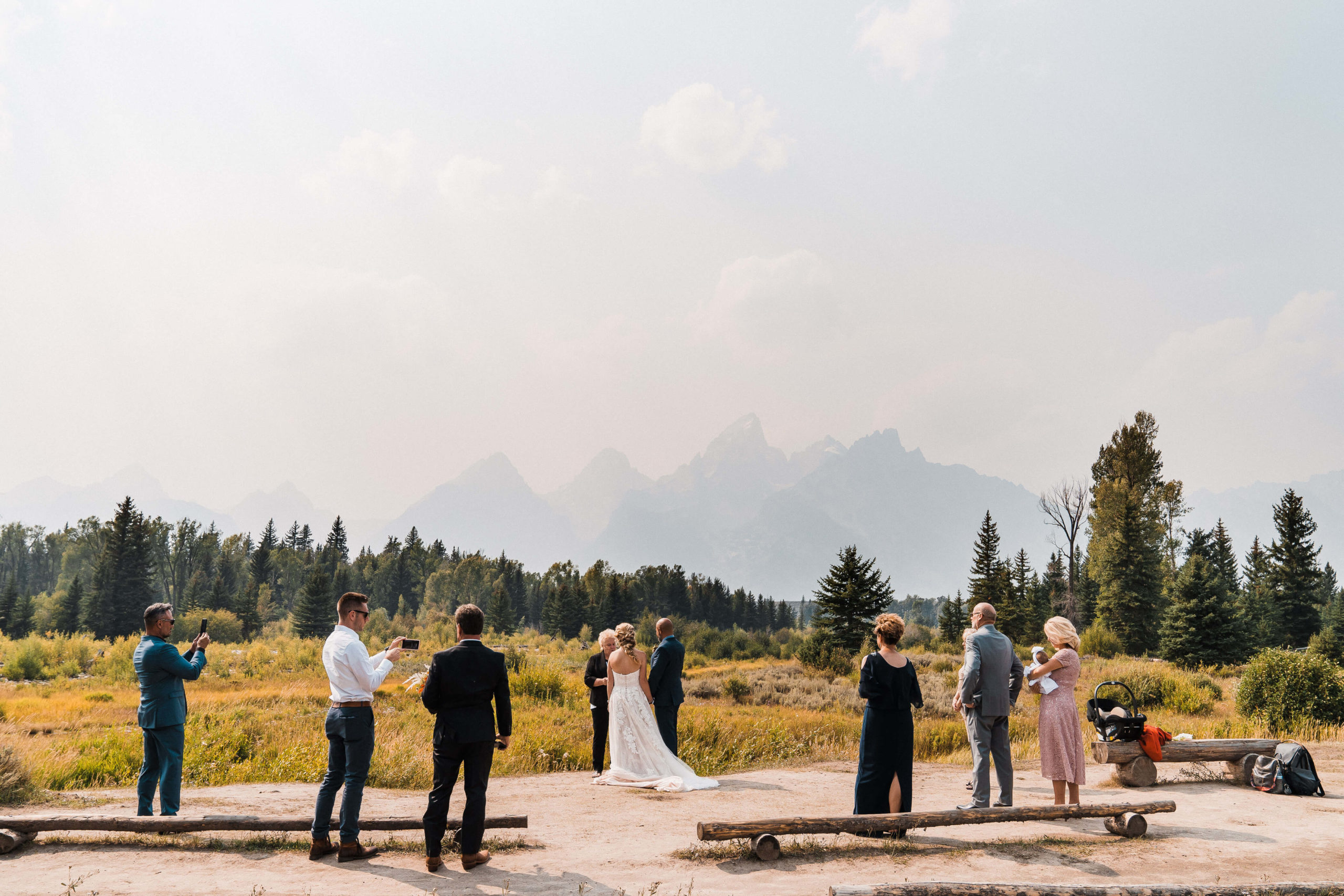 Small wedding ceremony at a national park