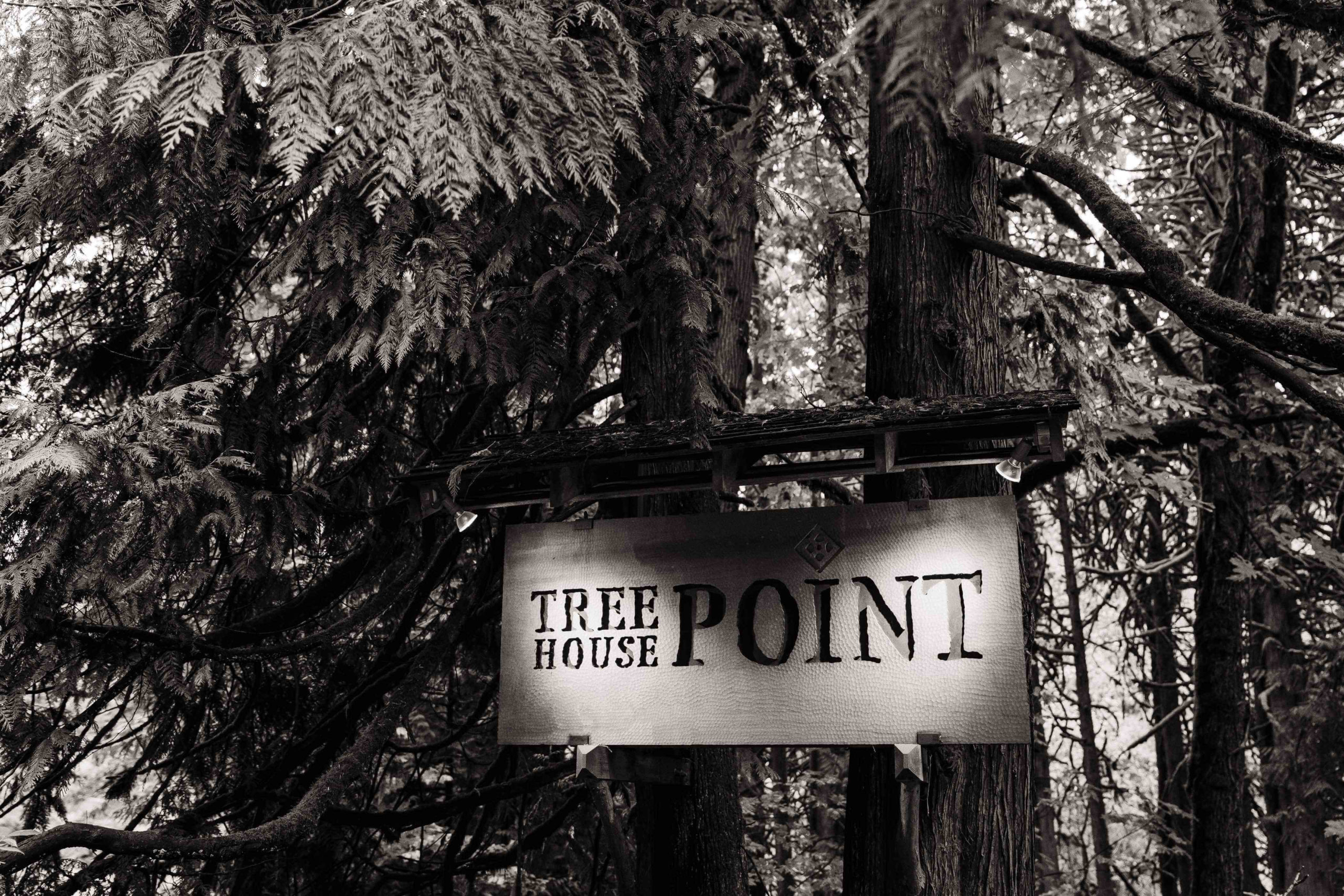Sign for Treehouse Point in Seattle