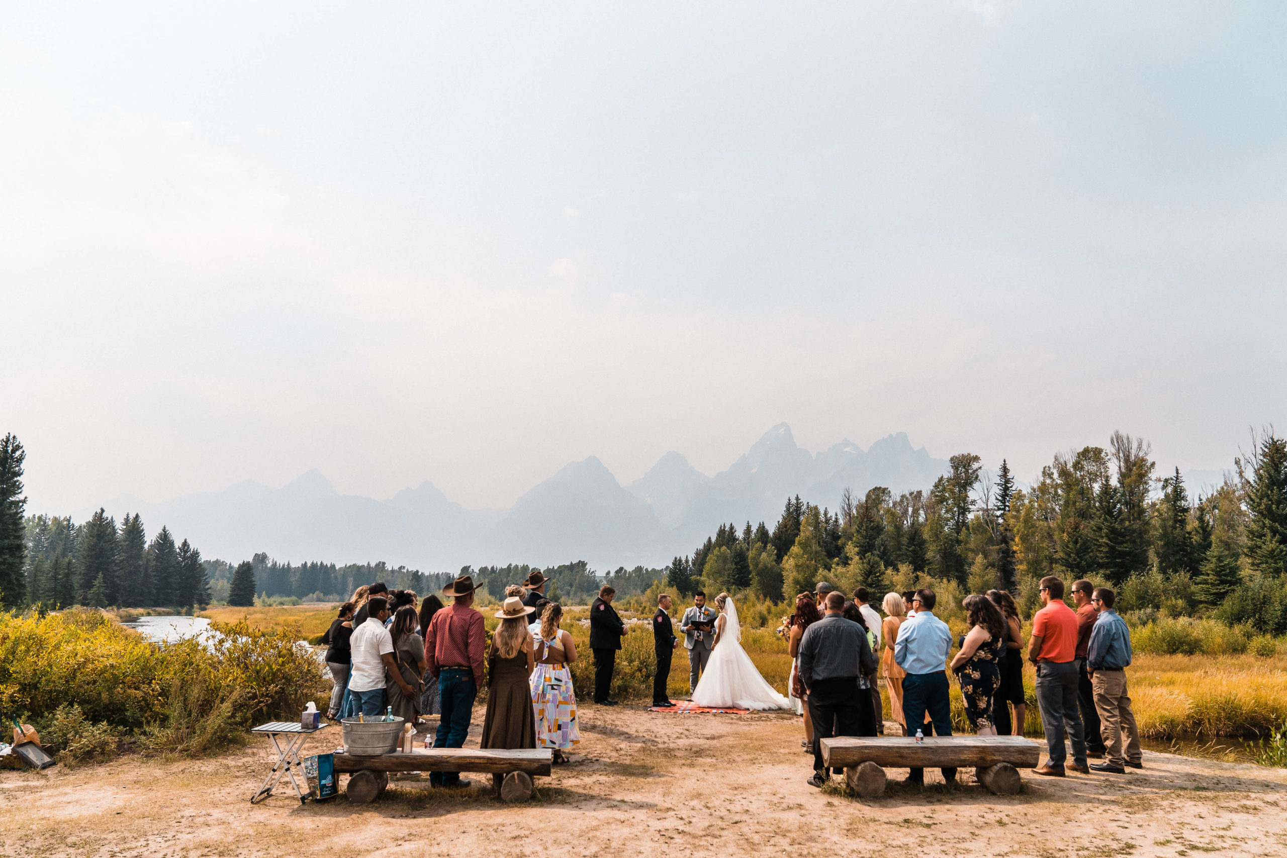 Small summer wedding at Grand Teton National Park